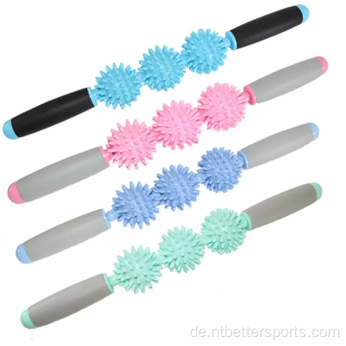 3 Spiky Igelbällchen Muskelmassage Stick Roller